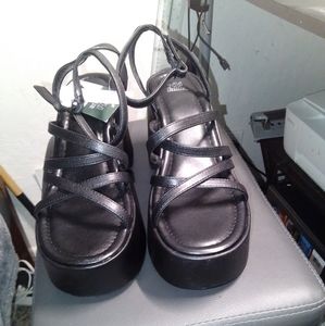 Women's Liza Platform Wedge Heels - Wild Fable Black 9